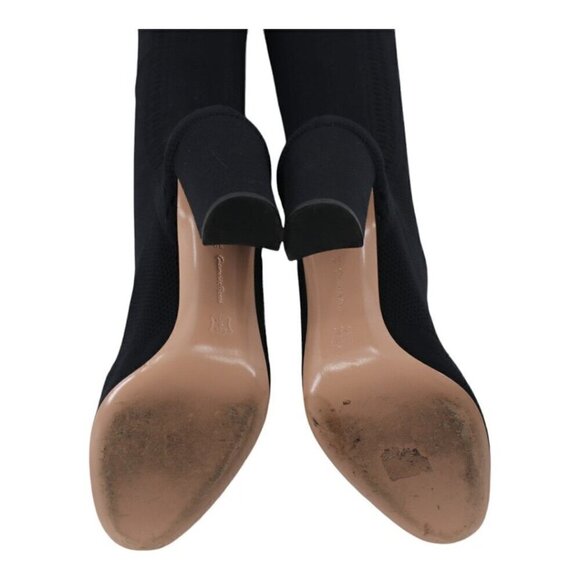 Gianvito Rossi Stretch Knit Over the Knee Block Heel Boots - Picture 8 of 8